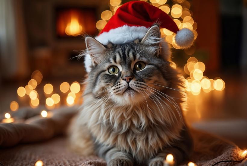 Кошка в Новый год