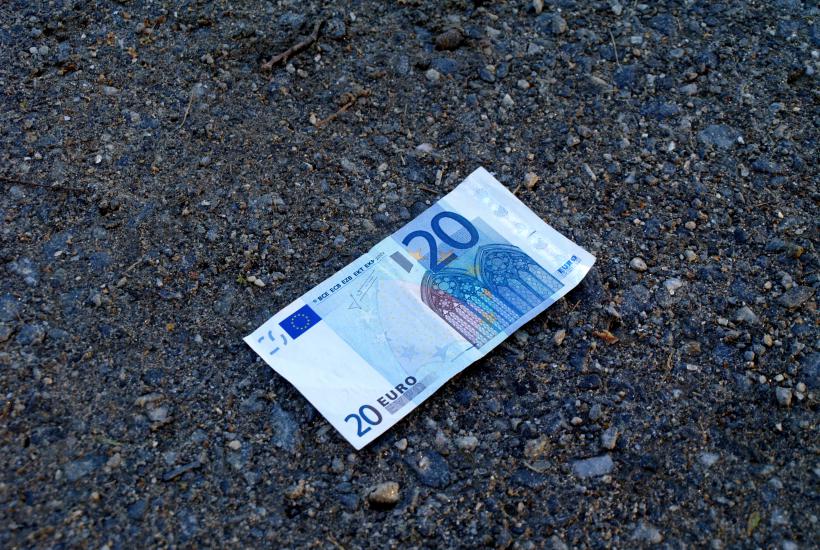 20 euro banknote on ground