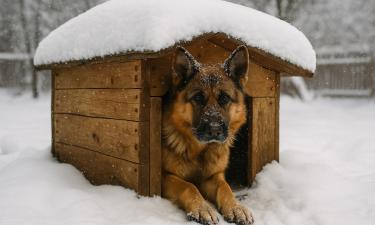 Минеральная вата подходит для утепления конуры крупных собак