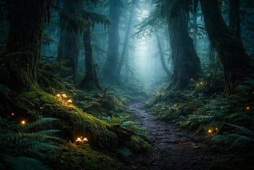 Загадочный и мистический лес