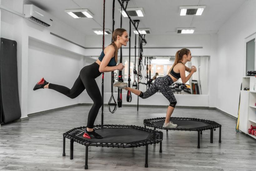 Тренировка на батуте