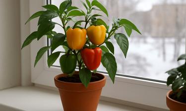 Домашние сорта перца дают плоды уже через два месяца