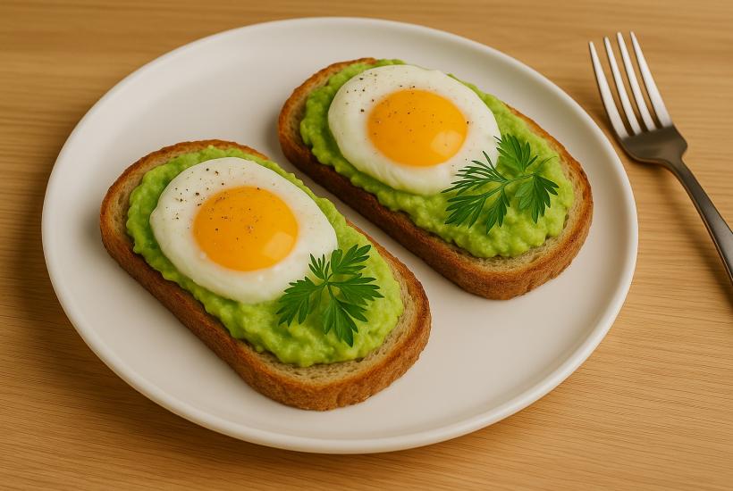 Тосты с авокадо и яйцом