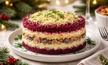 Салат "Король" становится заменой "Шубе" в праздничном меню