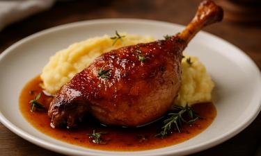 Мясо по рецепту конфи становится сочным и ароматным без усилий