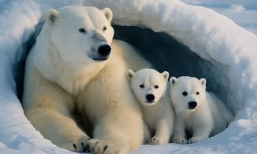 Учёные зафиксировали 13-й случай "усыновления" у белых медведей за полвека