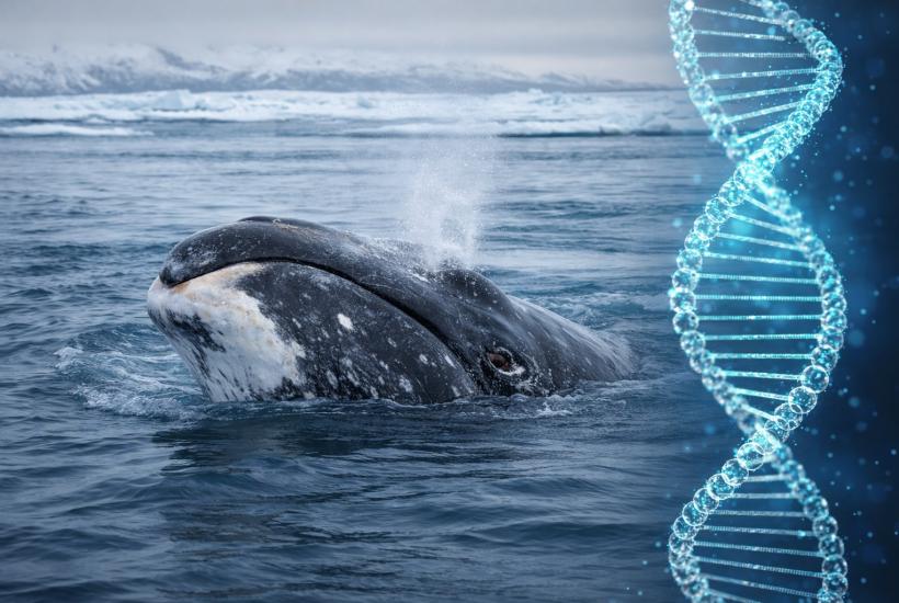 Кит в океане и ДНК