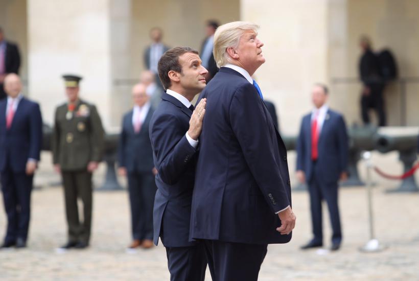 Эммануэль Макрон и Дональд Трамп