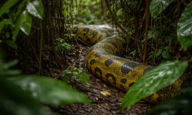Гигантскую анаконду нашли во время съёмок в Амазонии