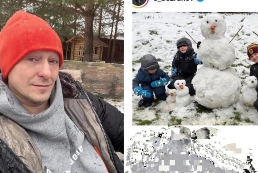 Актёр Сергей Безруков с детьми