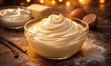 Жирная сметана от 25% дает крему устойчивую текстуру