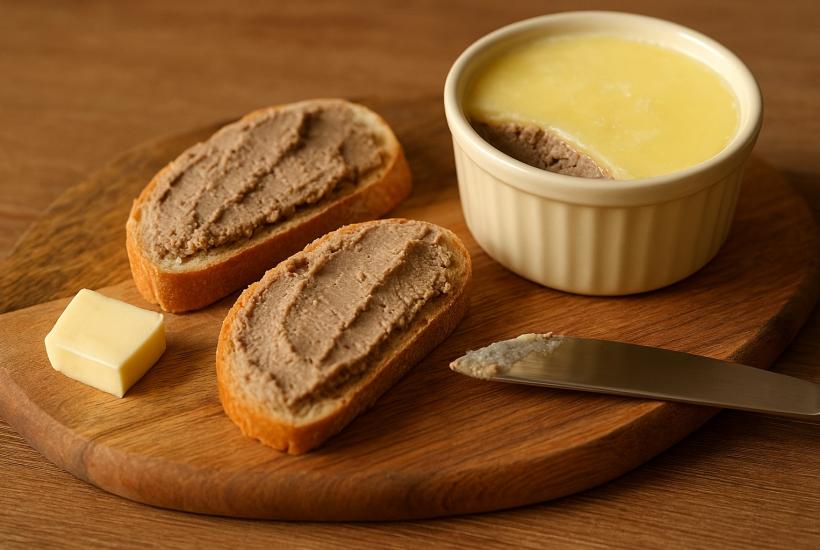 Куриный паштет на хлебе