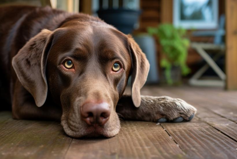 Грустная собака