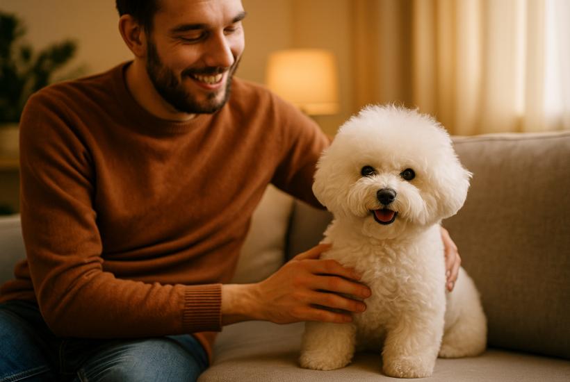 Бишоном фризе и хозяином
