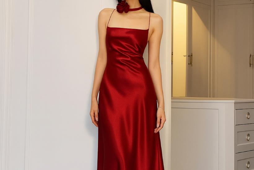 Вечернее красное платье