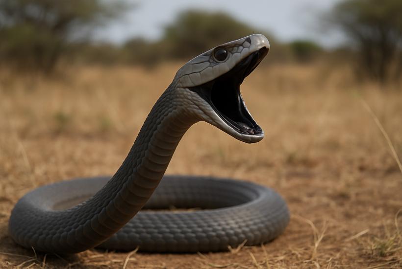 Змея чёрная мамба