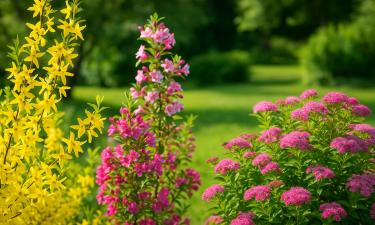 Форзиция, вейгела, дерен и спирея растут без регулярного ухода