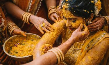 Куркуму используют как свадебный ритуал в общинах Индии