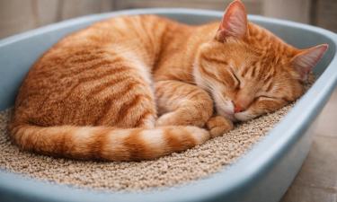 Неправильная организация пространства провоцирует сон кошек в лотке — iCatCare