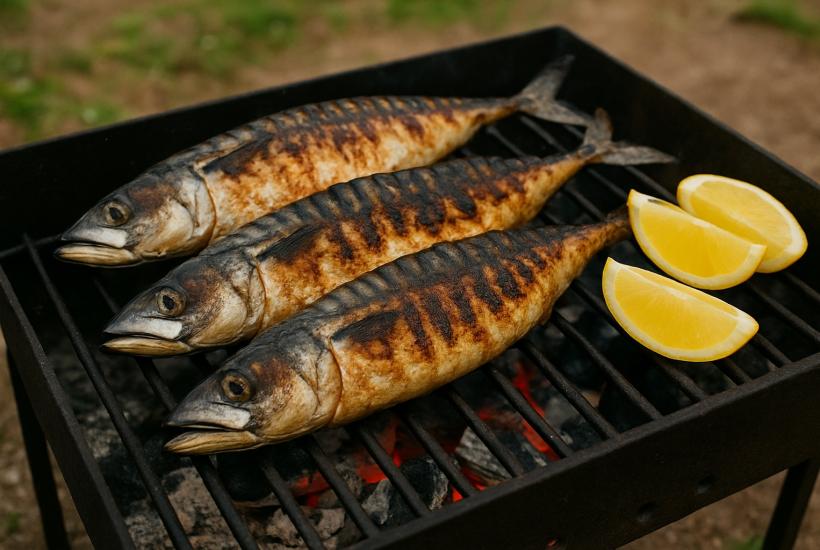 Скумбрия на мангале Скумбрия на мангале