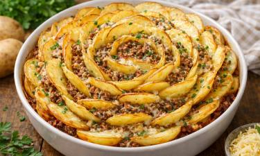 Форма — как у цветка, вкус — как у запеканки мечты: картофельная роза в духовке