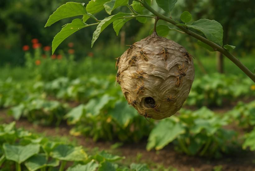 Осы в огороде