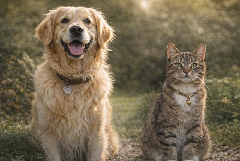 Кошка с собакой